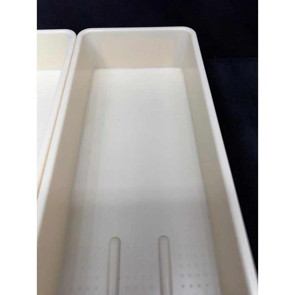 Rubbermaid Drawer Organizer Tray Set Long Kitchen Utensil Holder 294 A Cream